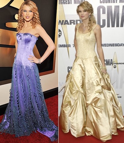 Màu sắc Taylor Swift chọn thường nhạt nhòa.