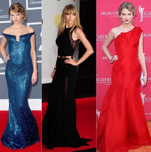 Taylor cũng ưu tiên những trang phục có màu sắc mạnh, cá tính và thường là một màu để tạo sự hiện đại, sang trọng.