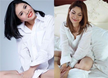 Vân Trang và Thanh Thảo cũng diện sơ mi trắng theo phong cách sexy.