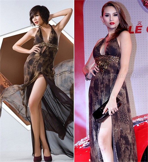Hai siêu mẫu hàng đầu khoe dáng chuẩn: Thanh Hằng, Hoàng Yến.