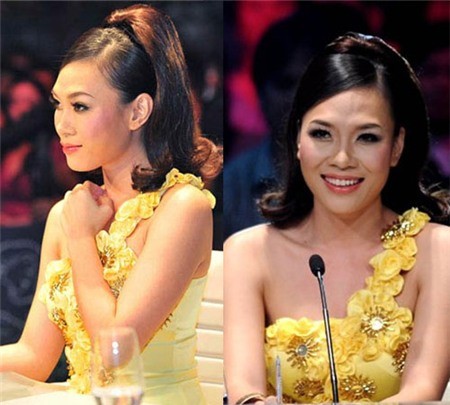 Nhờ gu thời trang tinh tế và đặc biệt với chiếc váy vàng hoa văn cầu kì nàymà Mỹ Tâm nhận được nhiều khen ngợi khi ngồi trên hàng ghế giám khảo.