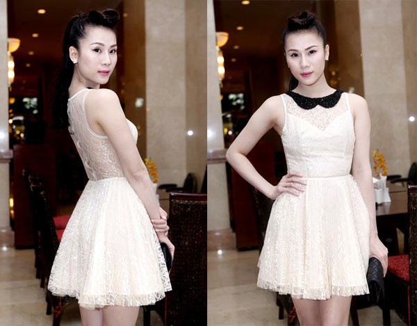 Người mẫu Thái Hà trẻ trung, duyên dáng trong chiếc váy r