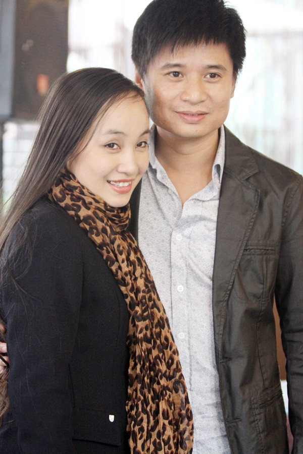 Vợ chồng ca sỹ Tấn Minh.