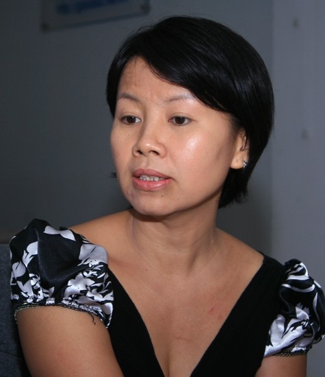 Chị Nguyễn Thanh Thủy, mẹ của quán quân Vietnam's Got Talent Đăng Quân. Ảnh: Hoàng Lâm