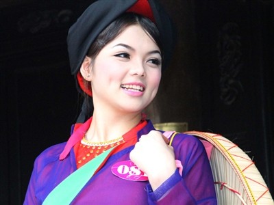 Người đẹp Kinh Bắc thứ nhất Nguyễn Thị Truyền. Ảnh: Trung Hiền.