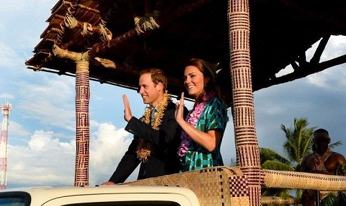 Vợ chồng Hoàng tử Anh thăm đảo Solomon ở Thái Bình dương (Nguồn: AFP)