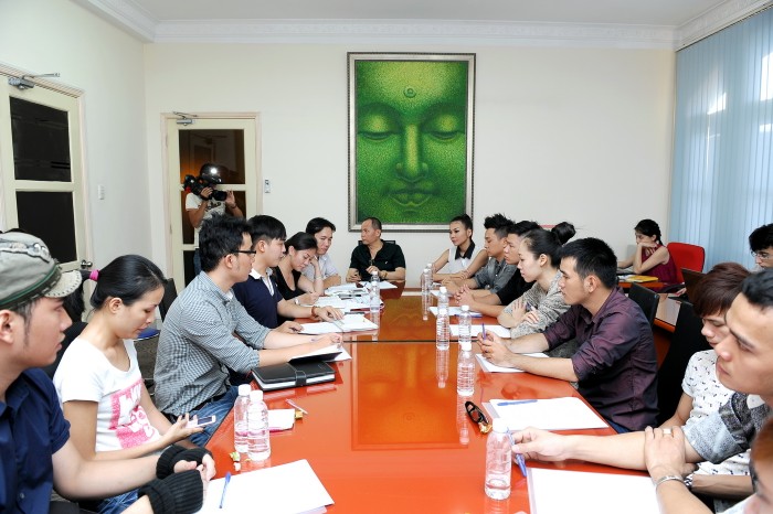 Hình ảnh họp báo chuẩn bị cho cuộc thi Siêu mẫu Việt Nam 2012