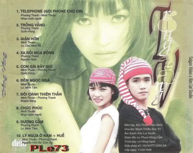 Phương Thanh và Minh Thuận hợp tác thực hiện đĩa nhạc 'Trống vắng' ra mắt vào tháng 3/1998.