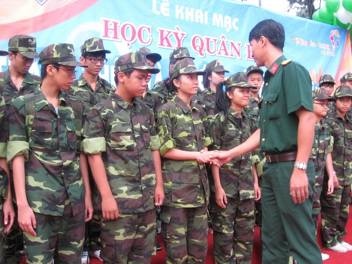 Hình ảnh trong một Học kỳ quân đội. Ảnh nld.com.vn