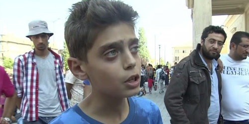Kinan Masalmeh trả lời phỏng vấn tại Budapest. Ảnh: Al jazeera