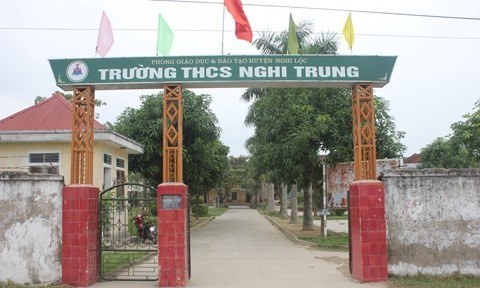 Trường THCS Nghi Trung, Huyện Nghi Lộc, tỉnh Nghệ An (Ảnh: Hồ Ngọc)