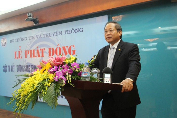 Thứ trưởng Bộ TT&amp;TT Trương Minh Tuấn phát biểu tại Lễ phát động
