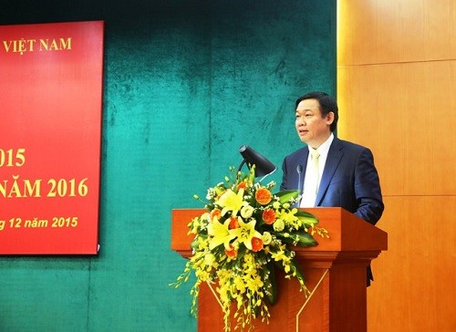 Trưởng ban Kinh tế Trung ương Vương Đình Huệ phát biểu chỉ đạo tại Hội nghị (Ảnh: Thanh Liêm)
