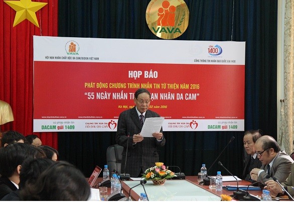 Thượng tướng Nguyễn Văn Rinh phát biểu tại lễ phát động (Ảnh: Thùy Linh)
