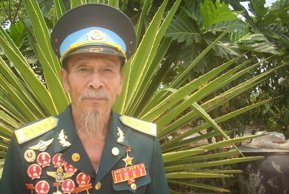 Anh hùng Lực lượng vũ trang nhân dân Nguyễn Văn Bảy (Ảnh: Phan Thị Anh Thư)