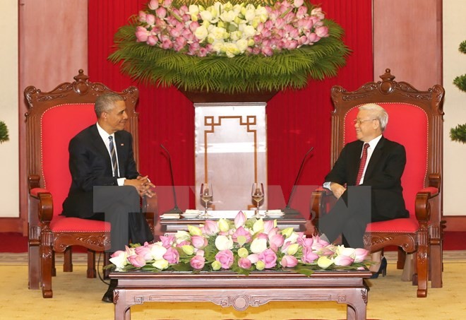 Tổng Bí thư Nguyễn Phú Trọng tiếp Tổng thống Hoa Kỳ Obama ảnh 2