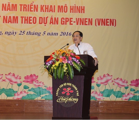 TS Phạm Ngọc Định – Vụ trưởng vụ giáo dục Tiểu học (Bộ GD&amp;ĐT) nhận xét về thành tích và tháo gỡ những khó khăn Hải Phòng còn gặp phải