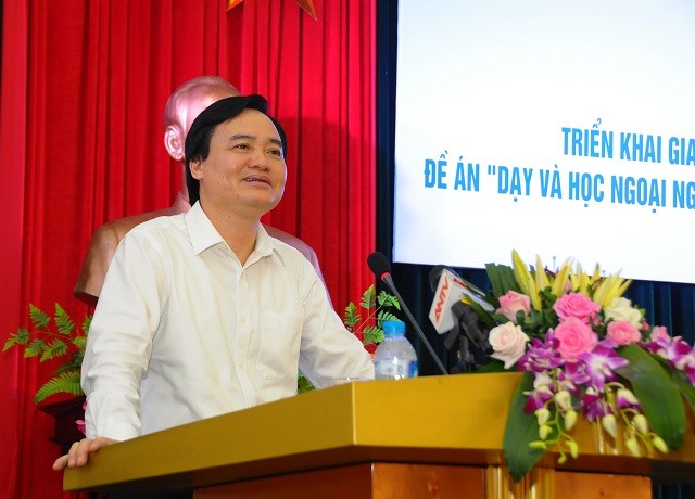 Bộ trưởng Phùng Xuân Nhạ phát biểu tại Hội nghị (Ảnh: Thùy Linh)