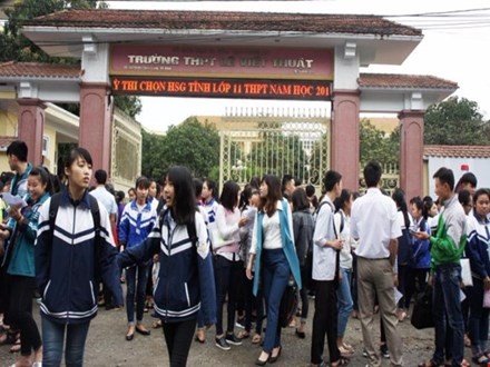 Nơi xảy ra vi phạm quy chế thi tại kỳ thi học sinh giỏi tỉnh Nghệ An năm học 2016-2017 (Ảnh: Báo Tiền phong)