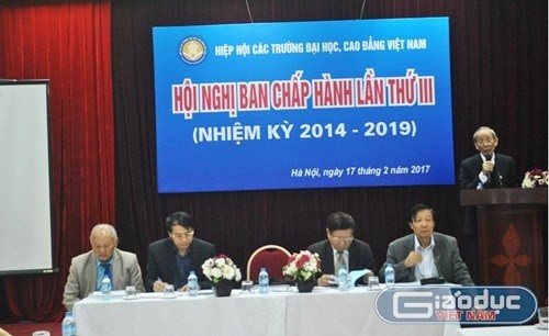 Hiệp hội các trường Đại học, Cao đẳng Việt Nam họp Ban Chấp hành lần thứ 3 (Ảnh: Thùy Linh)