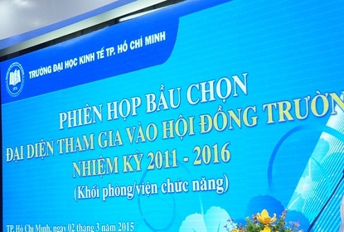 Việc của Hội đồng trường không phải là “chồng lên trên” việc của Hiệu trưởng (Ảnh minh họa dẫn từ Đại học Kinh tế Thành phố Hồ Chí Minh)