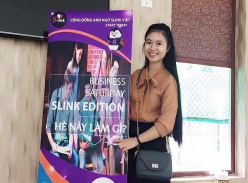 Nguyễn Thị Hà tham gia sự kiện Business Saturday cho các bạn sinh viên (Ảnh nhân vật cung cấp)