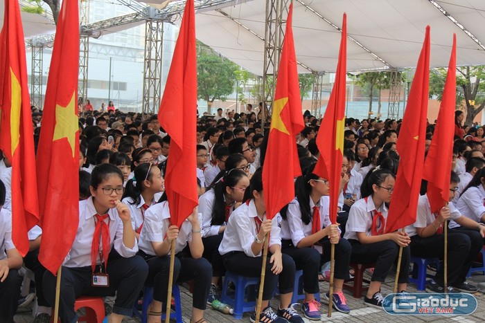 Các trường ở Hà Nội chỉ có 1 giờ để tổ chức lễ khai giảng năm học mới (Ảnh minh họa: Thùy Linh)