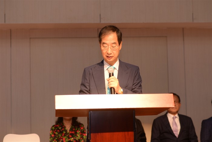 Ông Han Duk-Soo (cựu Thủ tướng Hàn Quốc) dự Lễ khánh thành trường ICA (Ảnh: Ban tổ chức)