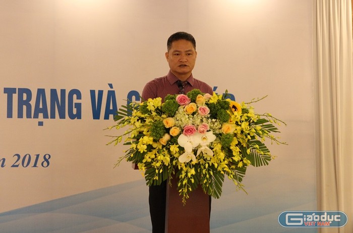 Phó tổng biên tập Báo Điện tử Giáo dục Việt Nam tiết lộ: “Thông tin mà chúng tôi có được, năm 2018 này tại Hà Nội, có 4 vạn học trò tốt nghiệp trung học phổ thông nhưng không được vào công lập. (Ảnh: Lại Cường)