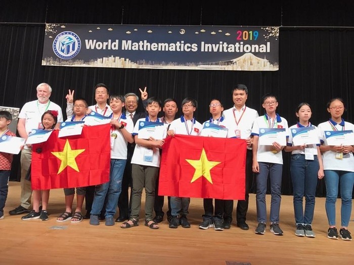 Các học sinh giành giải Vàng cuộc thi Toán quốc tế World Mathematics Invitational năm 2019 (Ảnh: Ban tổ chức)
