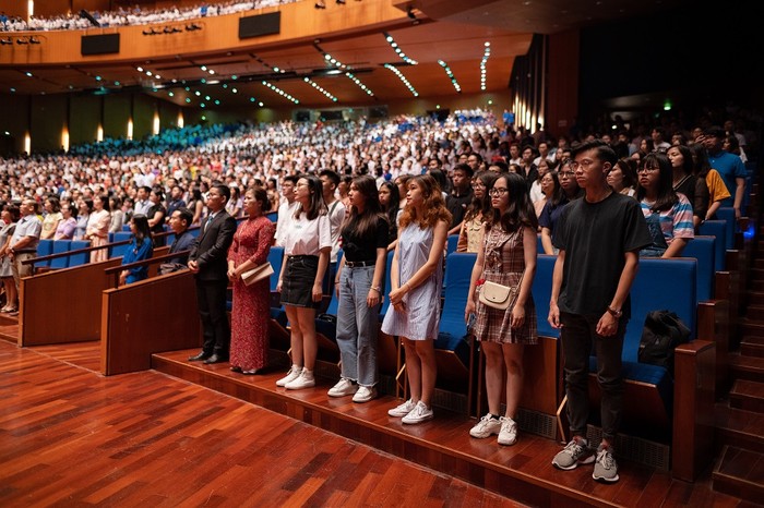Ngày 6/10, tại Trung tâm hội nghị quốc gia diễn ra lễ kỷ niệm 30 năm ngày thành lập trường Trung học cơ sở - Trung học phổ thông Lương Thế Vinh (Ảnh: Ban tổ chức)