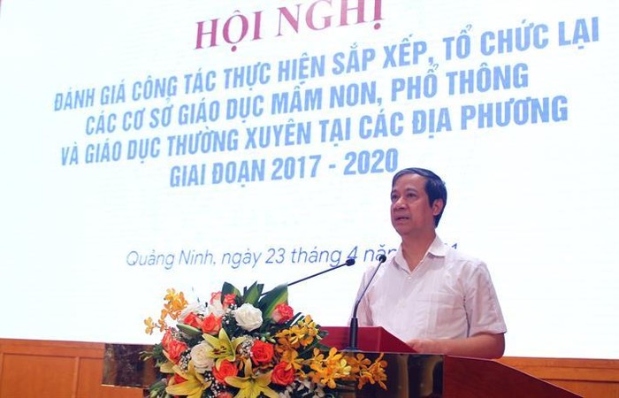 Bộ trưởng Nguyễn Kim Sơn phát biểu chỉ đạo tại Hội nghị (ảnh: moet.gov.vn)