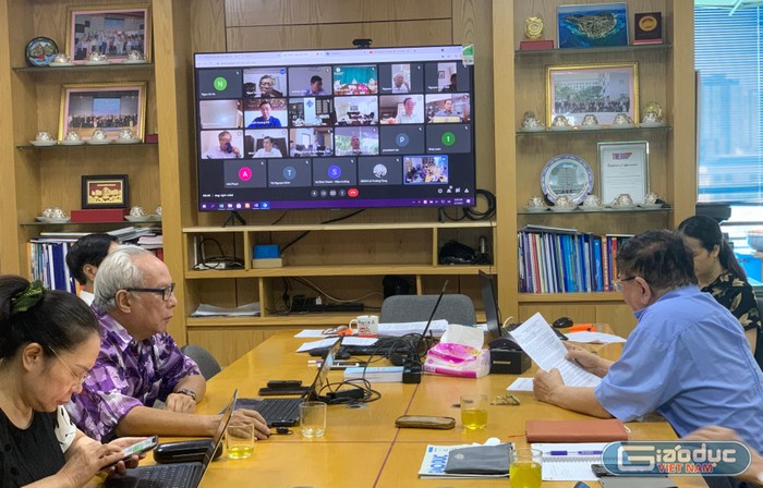 Ngày 2/7, Hiệp hội Các trường đại học, cao đẳng Việt Nam tổ chức Hội nghị Ban thường vụ bằng hình thức trực tuyến (ảnh: Thùy Linh)