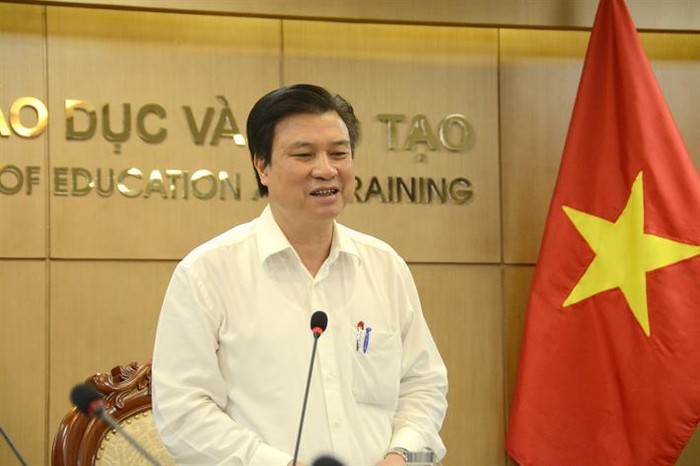 Thứ trưởng Nguyễn Hữu Độ phát biểu tại cuộc họp với các Sở Giáo dục và Đào tạo về công tác chấm thi (ảnh: Bộ Giáo dục và Đào tạo)