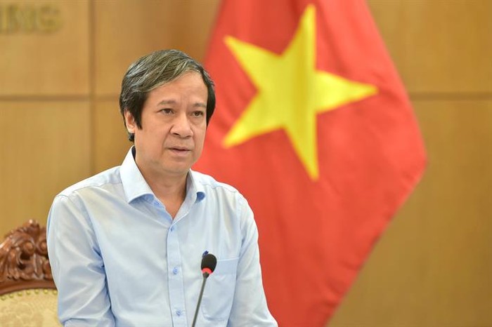 Bộ trưởng Nguyễn Kim Sơn phát biểu tại Hội nghị (ảnh: Bộ Giáo dục và Đào tạo)