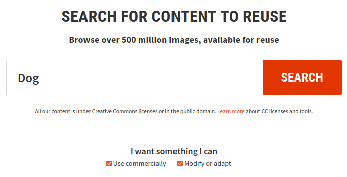 Công cụ tìm kiếm Creative Commons