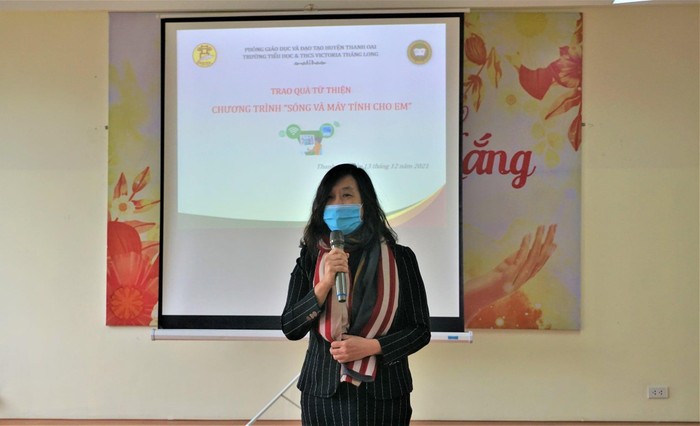 Phó giáo sư Nguyễn Thị Ngân Hoa – Hiệu trưởng Trường Tiểu học và Trung học cơ sở Victoria Thăng Long