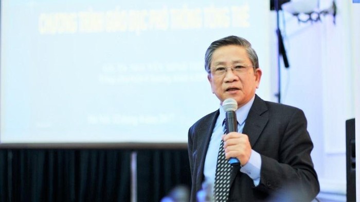 Giáo sư Nguyễn Minh Thuyết là Tổng chủ biên chương trình giáo dục phổ thông 2018 (ảnh:Vietnamnet)