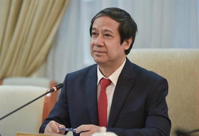 Bộ trưởng Nguyễn Kim Sơn tại buổi tiếp (ảnh: Bộ Giáo dục và Đào tạo)