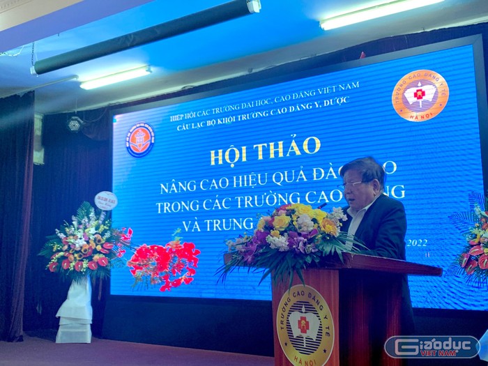 Phó Giáo sư Trần Xuân Nhĩ, Phó Chủ tịch Thường trực Hiệp hội Các trường đại học, cao đẳng Việt Nam (ảnh: Ngọc Ánh)