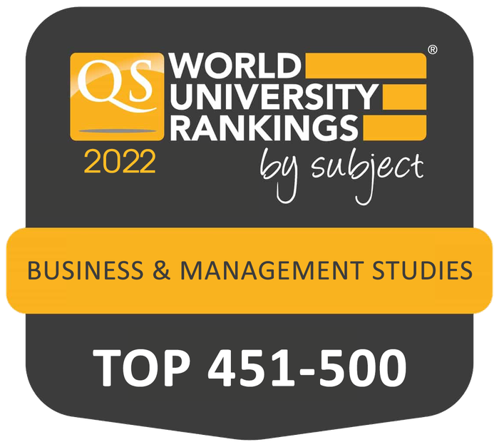 Năm 2022, Đại học Quốc gia Hà Nội tiếp tục được thăng hạng từ 501 - 550 lên top 451 – 500 thế giới lĩnh vực Kinh doanh và Khoa học Quản lý trong bảng xếp hạng QS