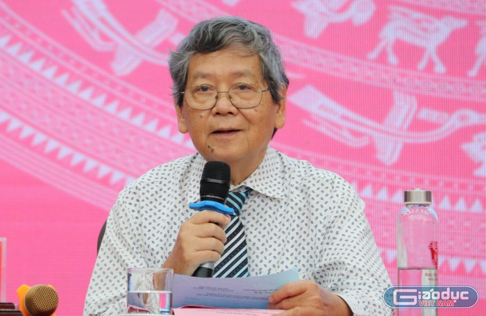 Tiến sĩ Vũ Ngọc Hoàng – nguyên Ủy viên Trung ương Đảng, nguyên Phó trưởng ban thường trực Ban Tuyên giáo Trung ương, hiện đang là Chủ tịch Hiệp hội Các trường đại học, cao đẳng Việt Nam (ảnh: Ngân Chi)