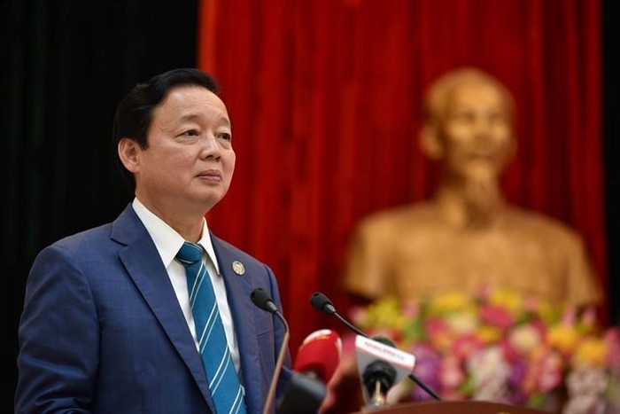 Phó Thủ tướng Trần Hồng Hà phát biểu tại buổi làm việc (ảnh: Bộ Giáo dục và Đào tạo)