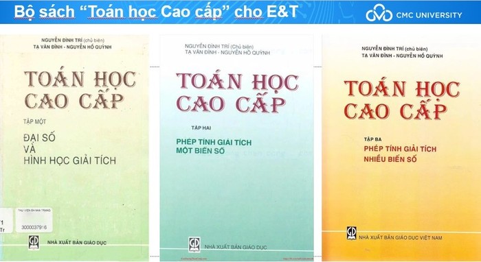 Bộ sách Toán học cao cấp của cố Giáo sư Nguyễn Đình Trí.