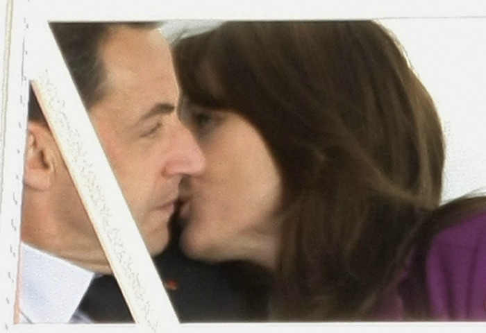 Tổng thống Pháp Nicolas Sarkozy và vợ Carla Bruni.