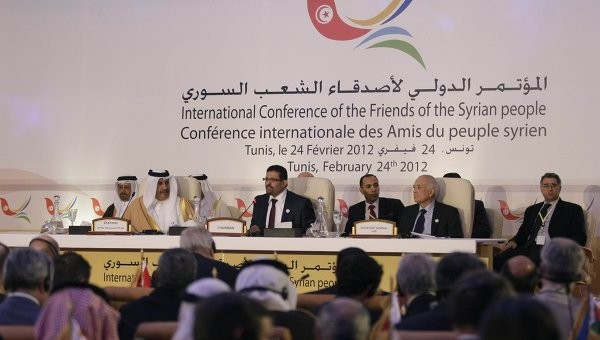 Cuộc họp "Những người bạn của Syria" diễn ra tại Tunisia ngày 24/2 mà không có sự tham gia của Nga và Trung Quốc.