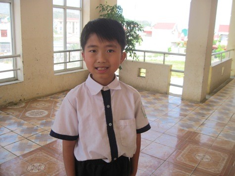 Em Nguyễn Thanh Phong có ước mơ “làm một nhà kinh doanh” (ảnh Ngọc Anh)