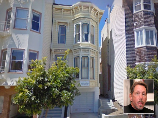 Larry Ellison mua ngôi nhà này vào năm 1988 với một tiền 3,9 triệu USD. Ngôi nhà nằm ở khu Pacific Heights (Mỹ) sang trọng, rộng hơn 900 m2, gồm 5 phòng ngủ và một tầm nhìn bao quát được vịnh San Francisco xinh đẹp.