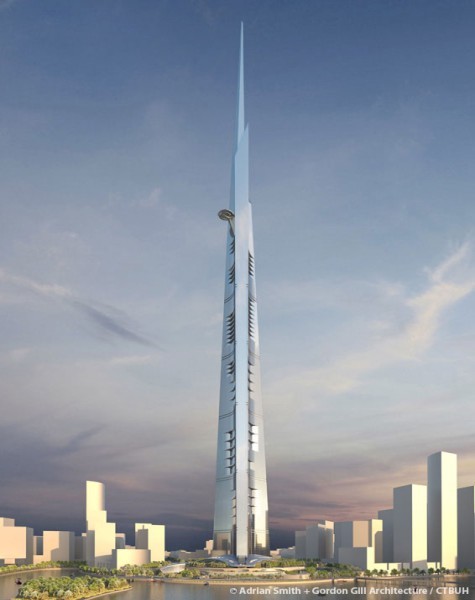 Kingdom Tower (Jeddah, Ả-rập Xê-út) Chiều cao: 1000m Tòa nhà 156 tầng sẽ được hoàn thành vào năm 2018. Sau khi xây dựng xong, tháp Kingdom sẽ là tòa nhà cao nhất thế giới. Công trình sẽ có khách sạn Bốn mùa (Four Seasons hotel), dịch vụ giải trí Bốn mùa, không gian văn phòng hạng A, các căn hộ cao cấp và chỗ ngắm từ trên cao.