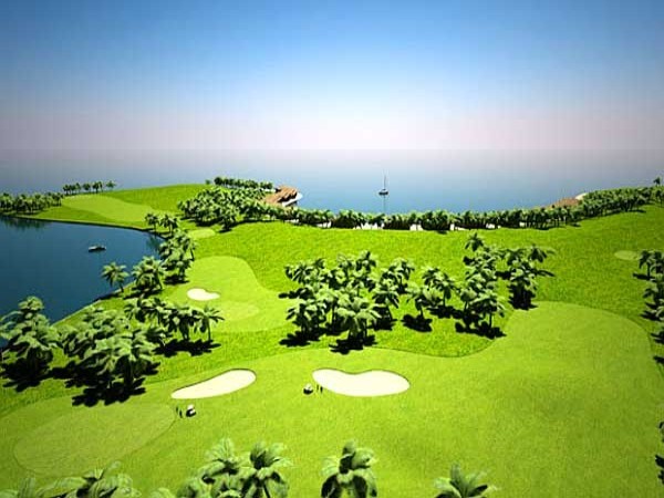 1. Sân golf nổi Dự án sân golf nổi đang được xây dựng trên quốc đảo Maldives và dự kiến sẽ đi vào hoạt động trong năm 2013. Khi hoàn thành, nó sẽ là một sân golf 27 lỗ đẳng cấp thế giới, được xây dựng trên ba hòn đảo, liên kết với khoảng 200 biệt thự, 45 hòn đảo cá nhân và một trung tâm bảo tồn.